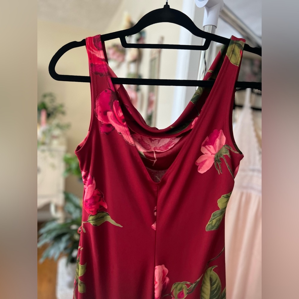 🌹 Vintage Rose Garden Floral Dress 🌹 - Picture 2 of 3